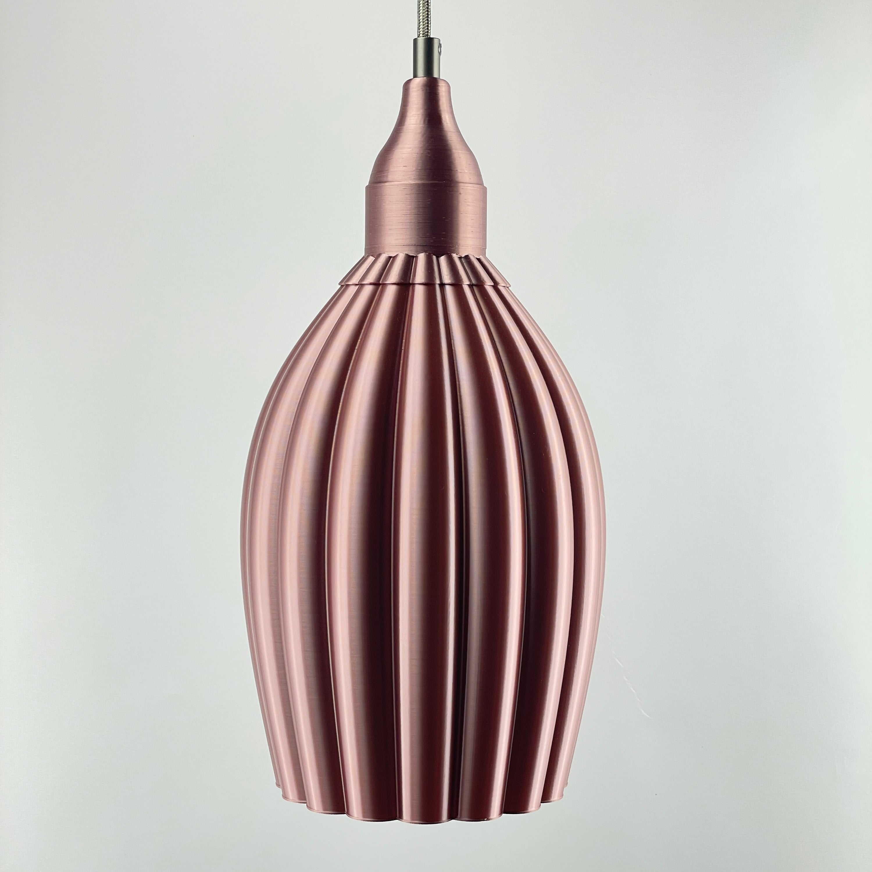 Art Deco Tulp pendant – rose gold metallic solid