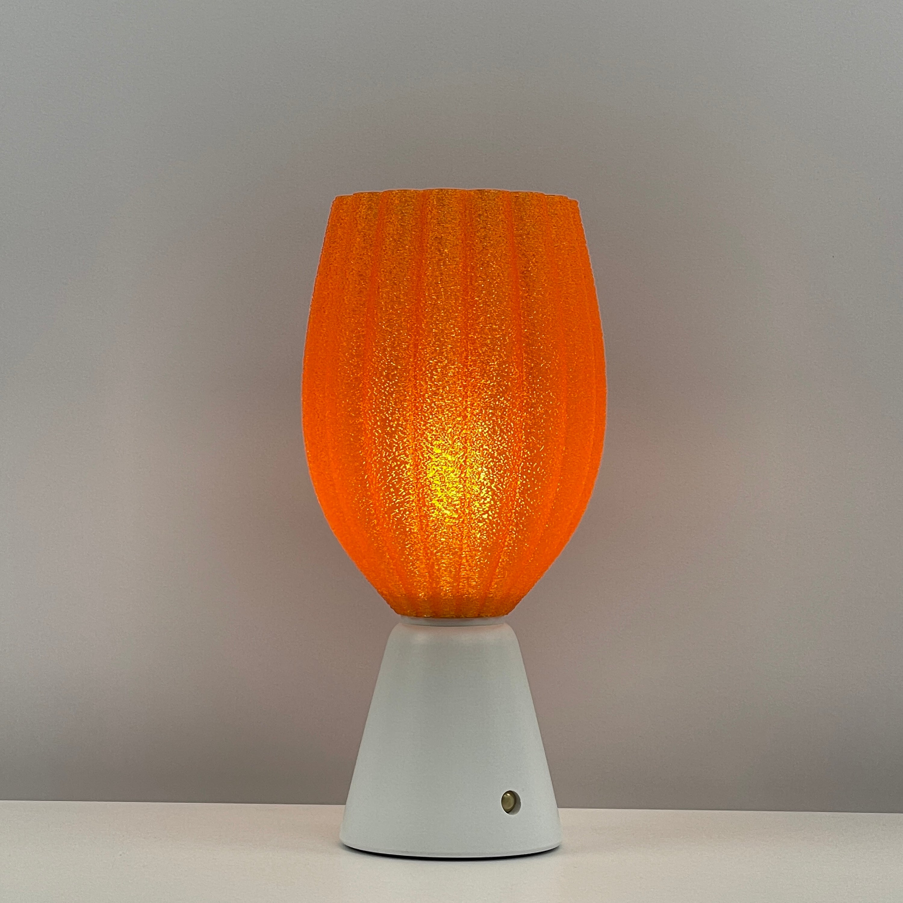 KuvaLight_Rechargeable_Tulp_Light_Orange-_Frosted_White_Base_ON