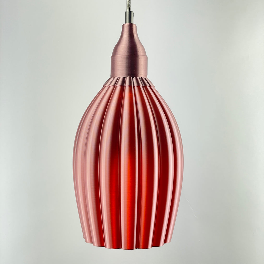 Art Deco Tulp pendant – rose gold metallic solid