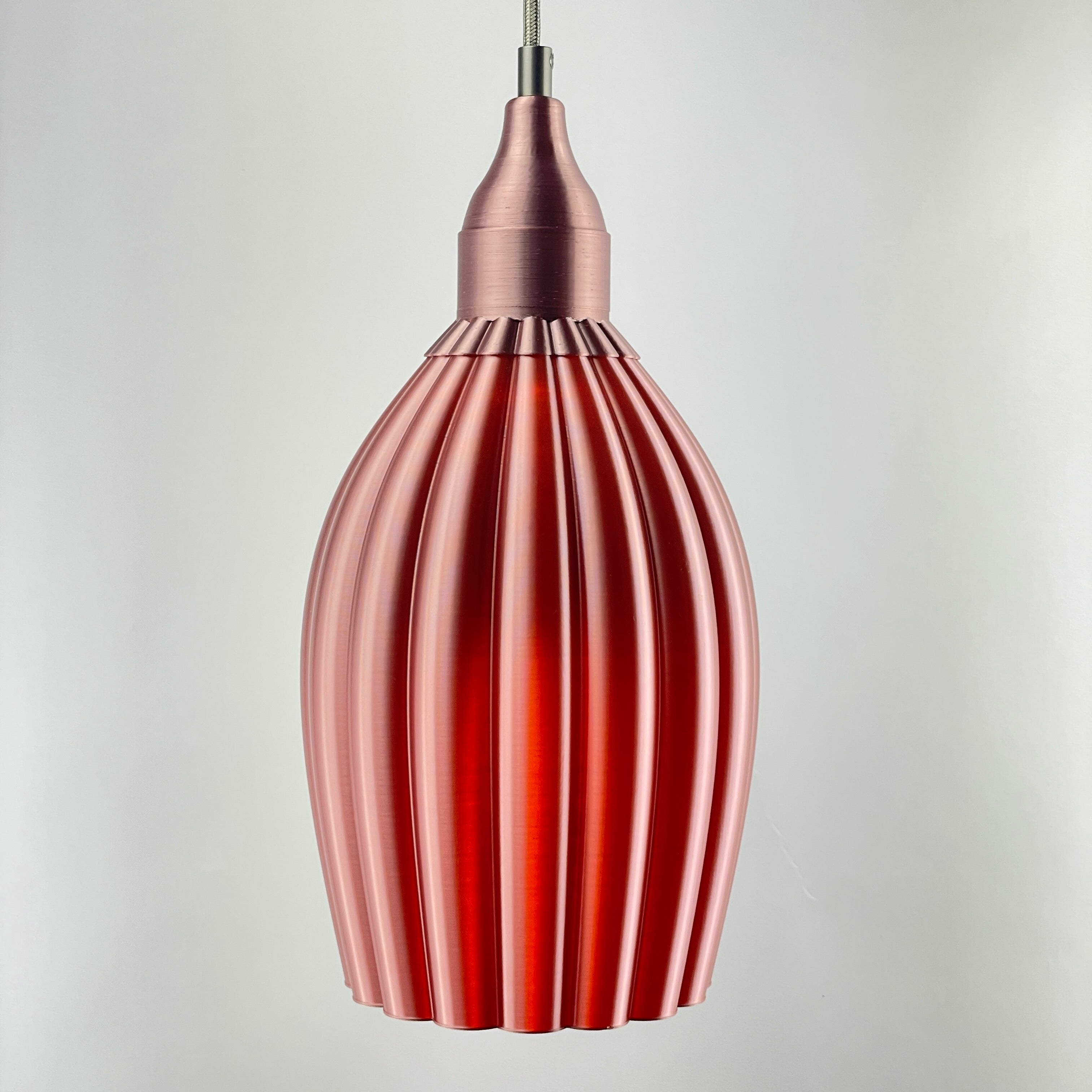 Art Deco Tulp pendant – rose gold metallic solid