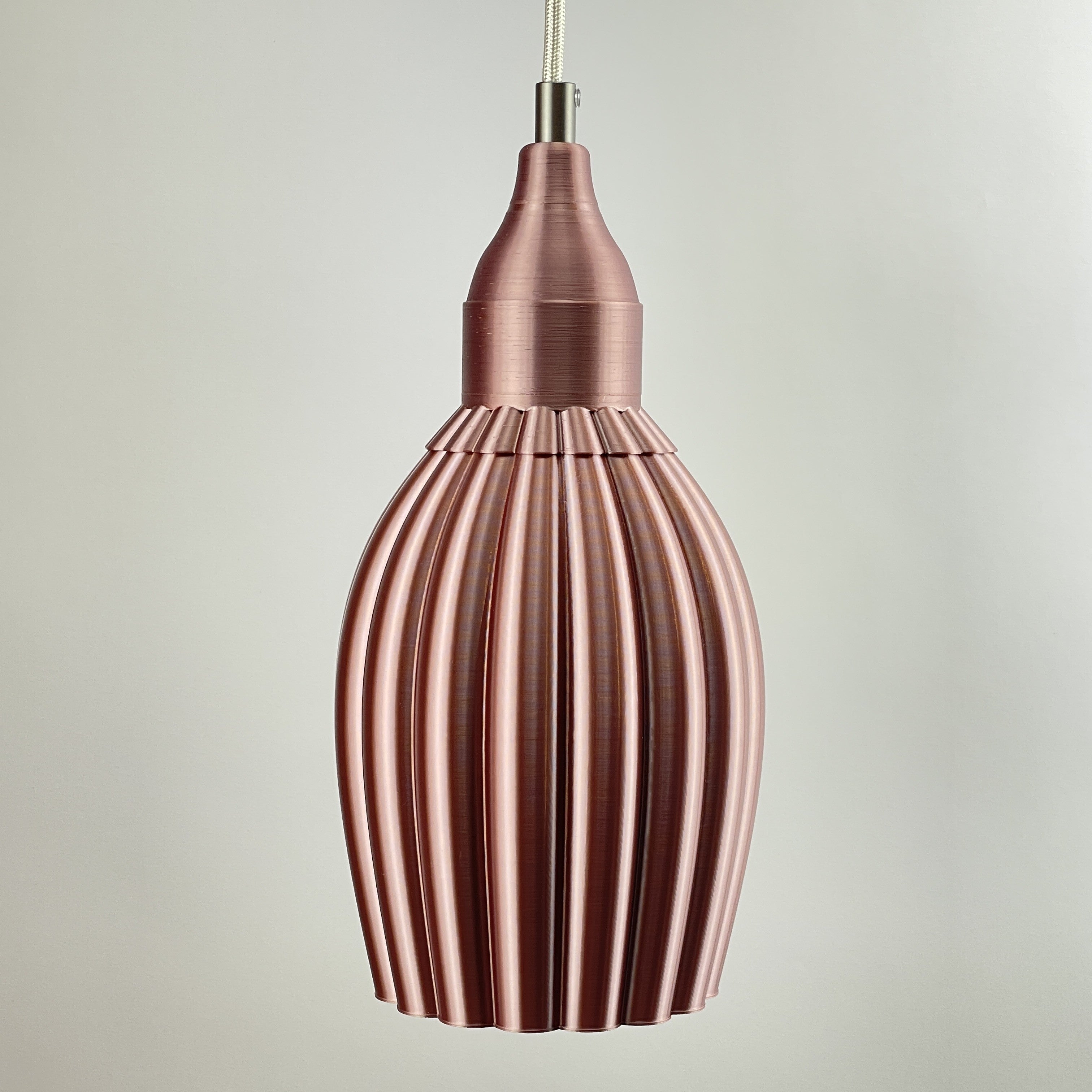 Art Deco Tulp pendant – rose gold metallic solid