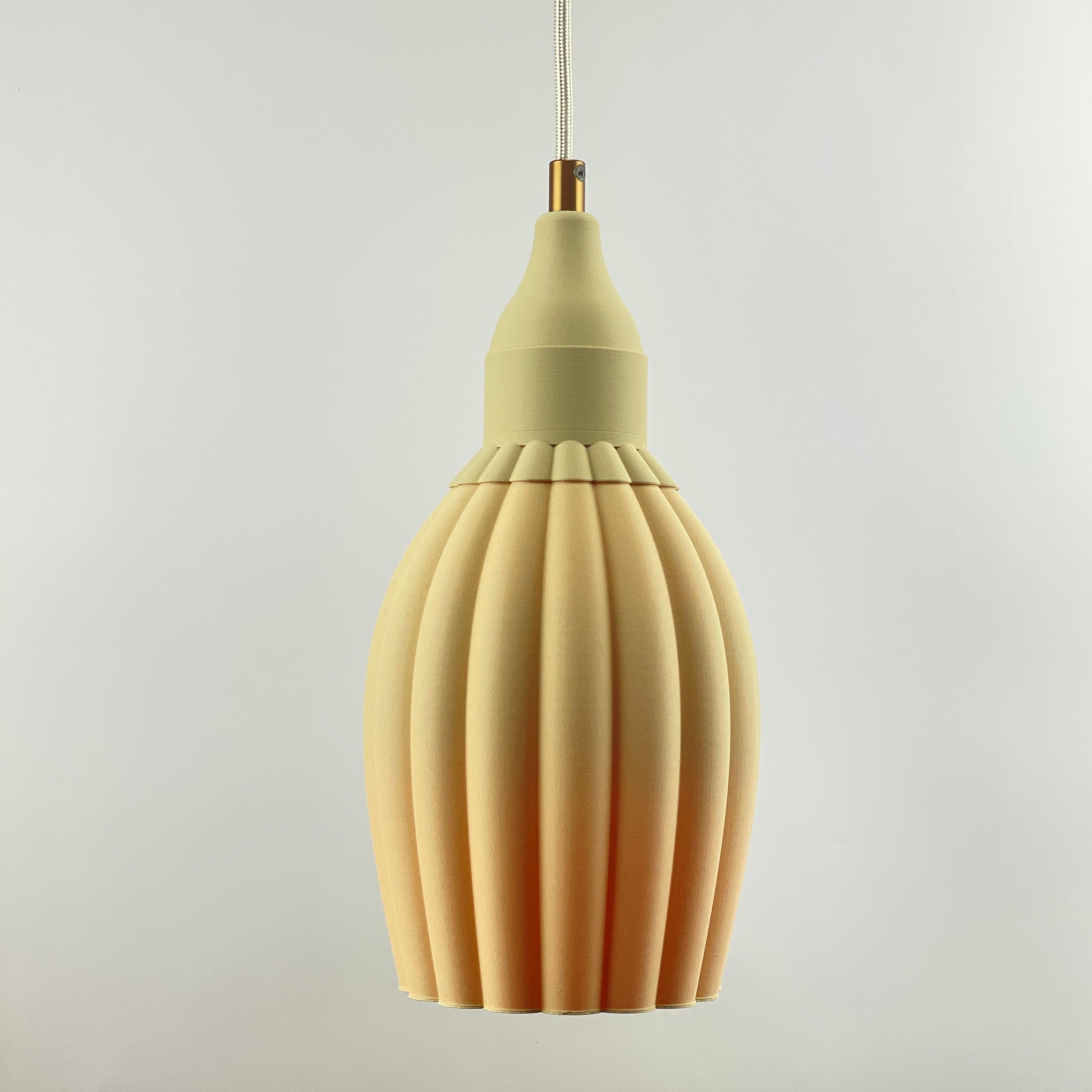 Art Deco Tulp pendant – ceramic beige solid
