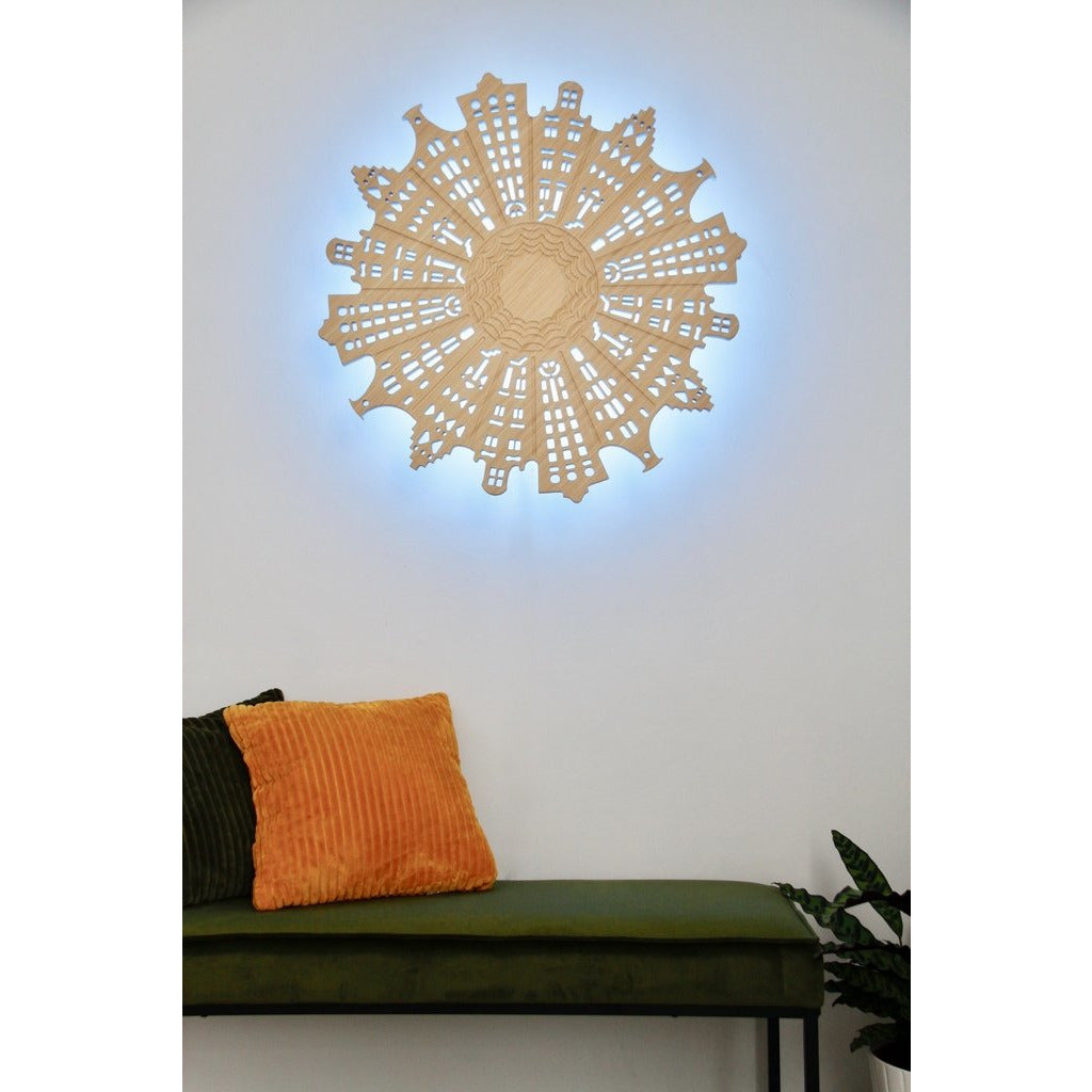 KuvaLight Langs de Grachten Wandlamp - Bamboe