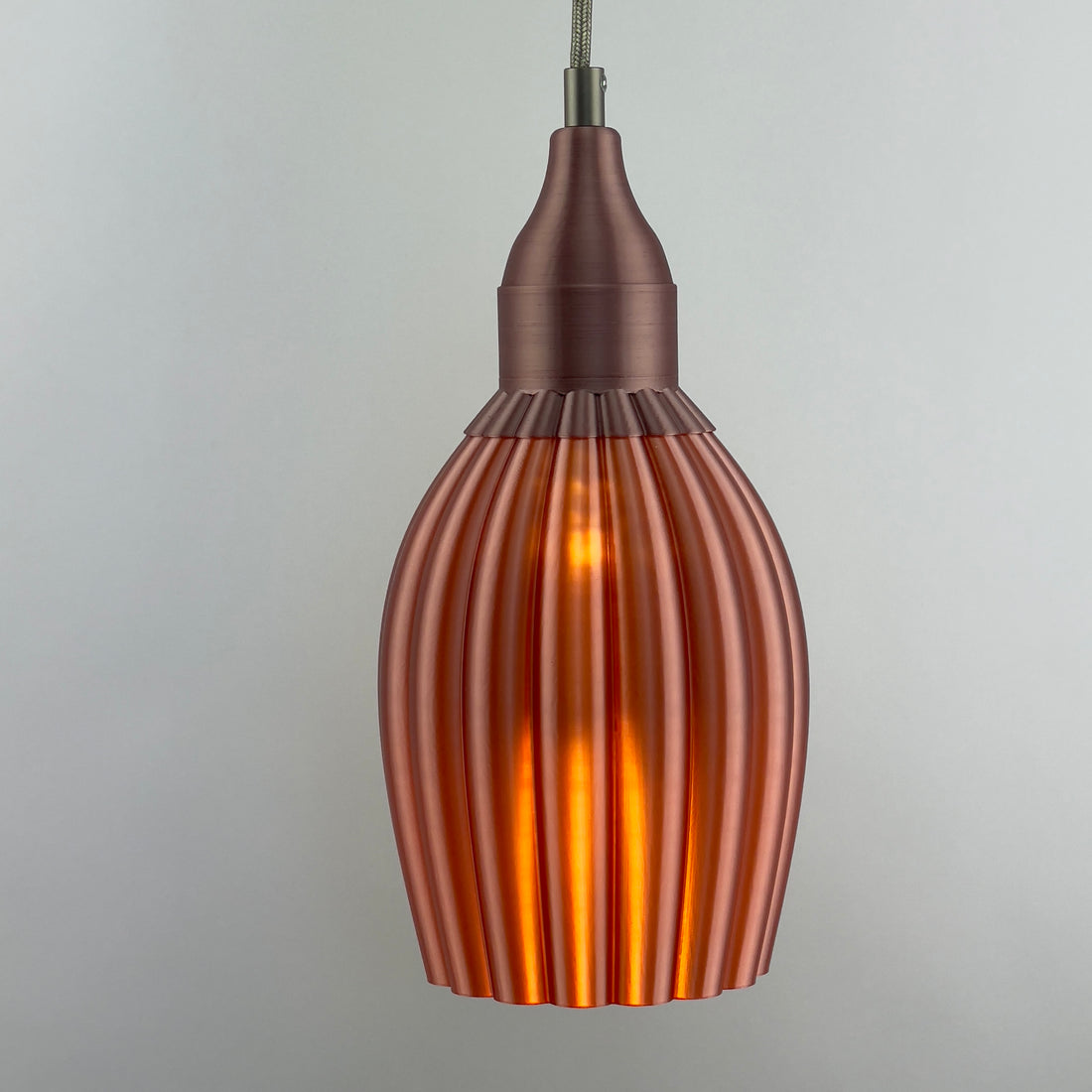 KuvaLight Art Deco tulp hanglamp Rosé-Goud-Metallic combinatie