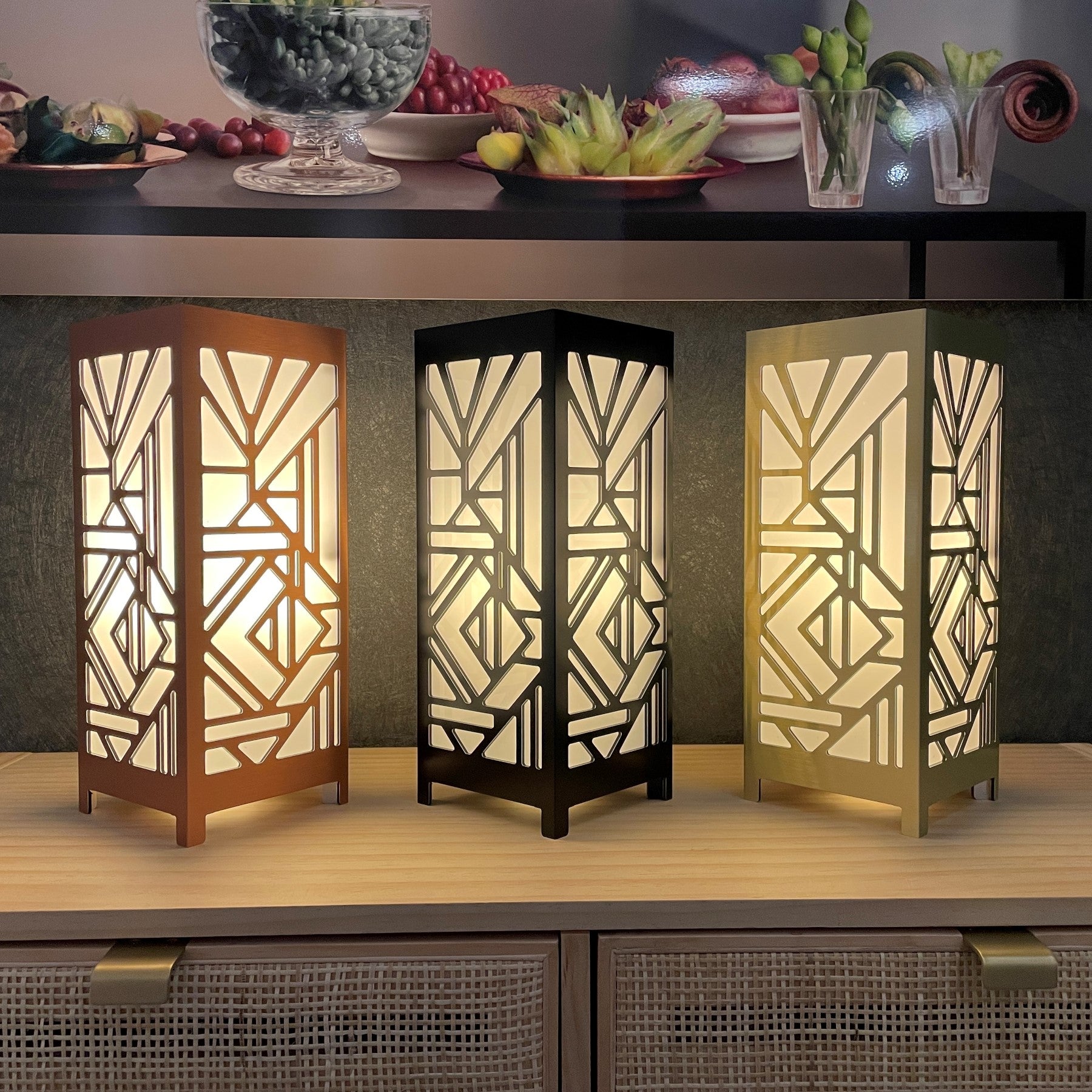 KuvaLight Art Deco Table Lamp- Brushed Copper