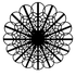 3D model of KuvaLight Braga wall lamp in glossy Black, 80 cm diameter. Viewable in Augmented Reality.
