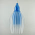 Art Deco Tulp pendant – blue colored clear transparent 