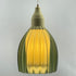 Art Deco  XXL Tulp pendant – green colored transparent 