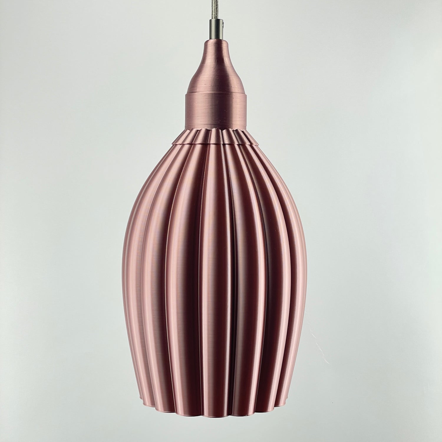 Art Deco Tulp pendant – rose gold metallic solid 