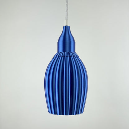 Art Deco Tulp pendant – royal blue metallic solid 