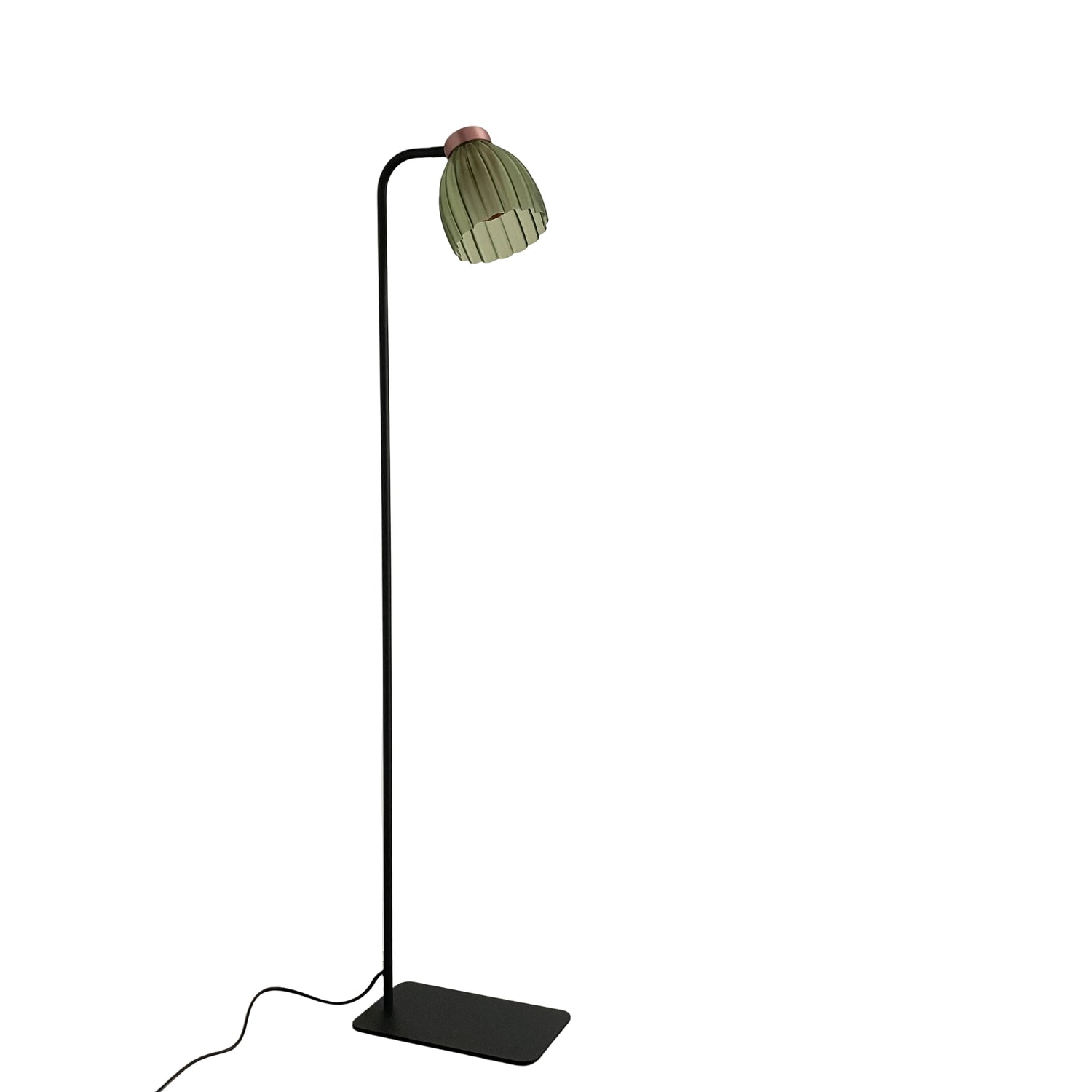 KuvaLight_Blossom_black_Floor_Light_Green-Transparent_Smooth_GU10_OFF 