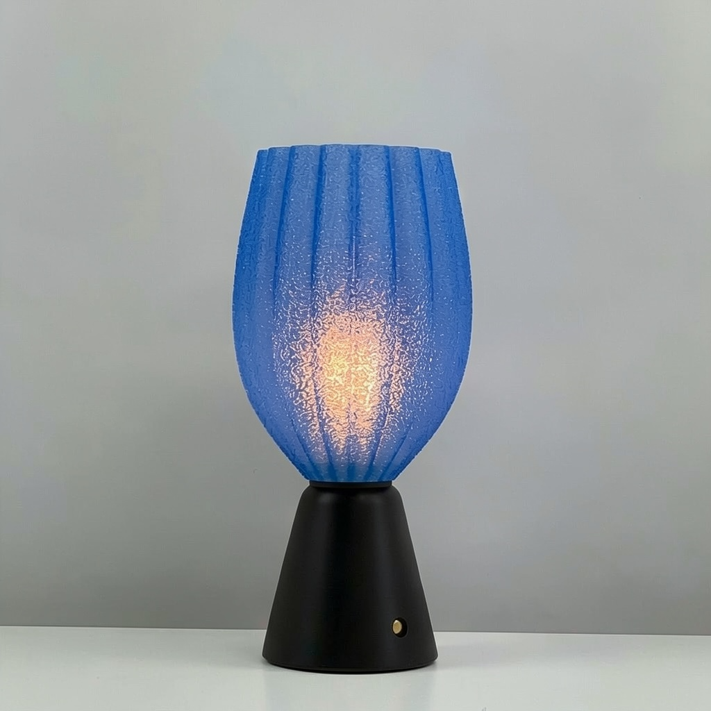 1_KuvaLight_Rechargeable_Tulp_Light_Blue_Solid_White_Base_ON 
