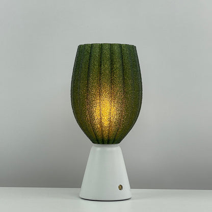 KuvaLight_Rechargeable_Tulp_Light_Green-_Frosted_White_Base_ON 