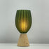 KuvaLight_Rechargeable_Tulp_Light_Green_Frosted_Natural_wood_Base_ON 