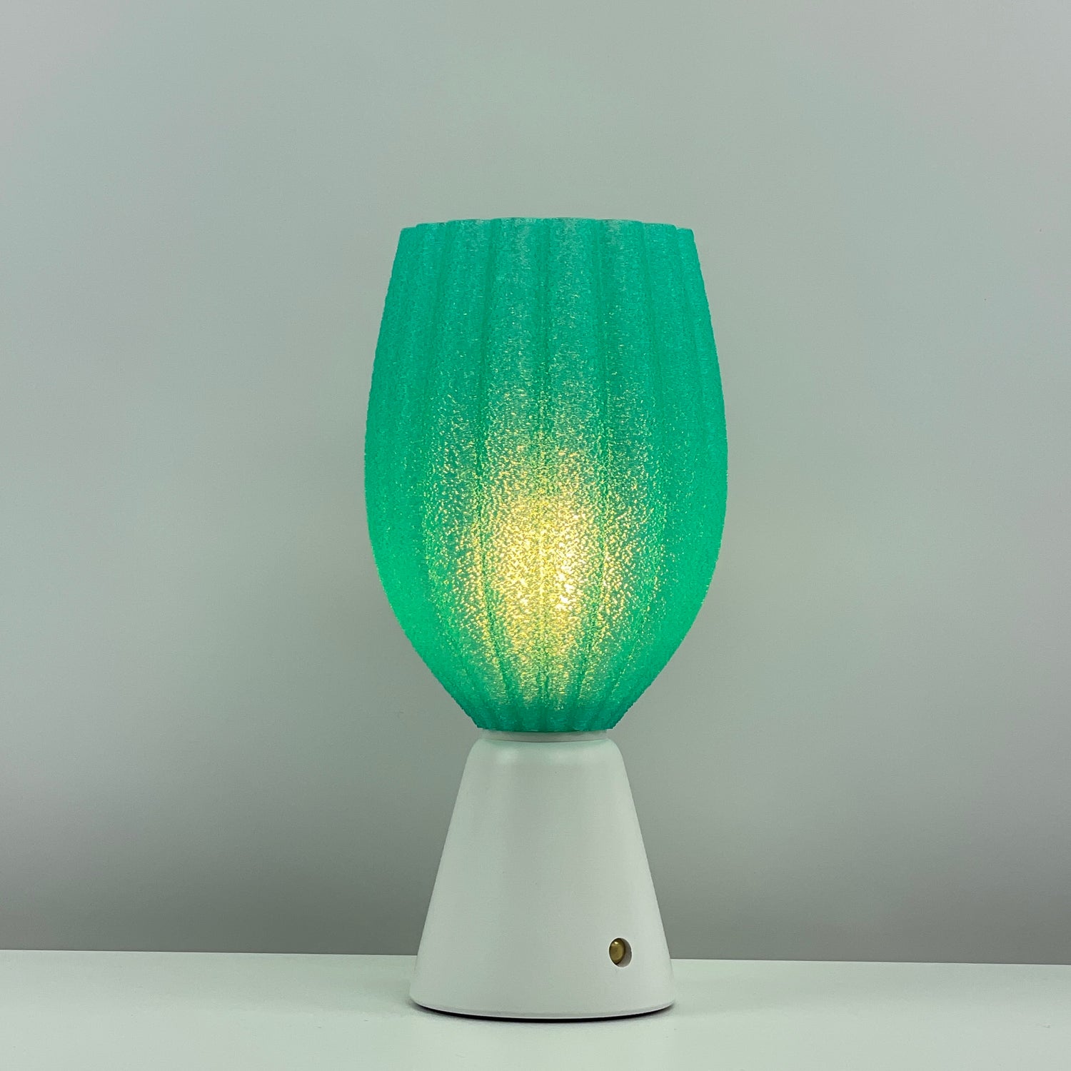KuvaLight_Rechargeable_Tulp_Light_Turquoise-_Frosted_White_Base_ON 
