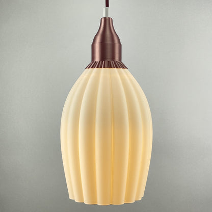 Art Deco Tulp pendant – matt white solid 