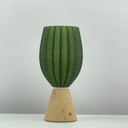 KuvaLight_Rechargeable_Tulp_Light_Green_Frosted_Natural_wood_Base_OFF 

