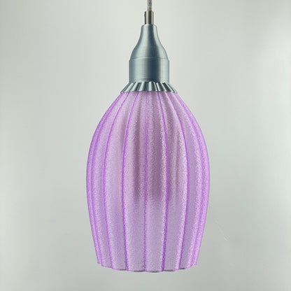 Art Deco Tulp pendant – purple colored transparent 