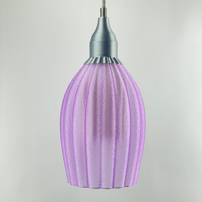 Art Deco Tulp pendant – purple colored transparent 