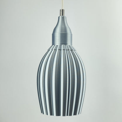 Art Deco Tulp pendant – silver metallic solid 