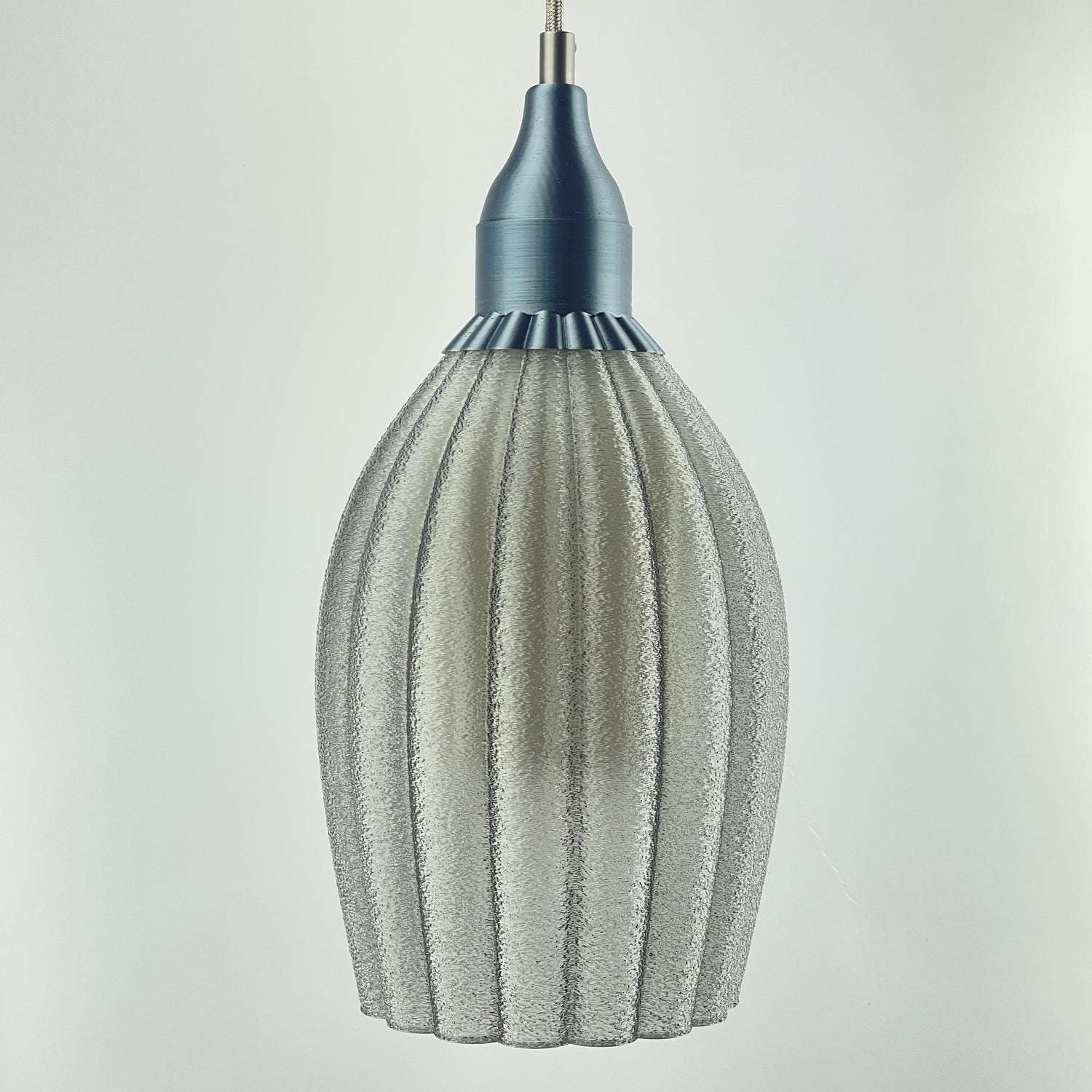Art Deco Tulp pendant – smoked colored transparent 