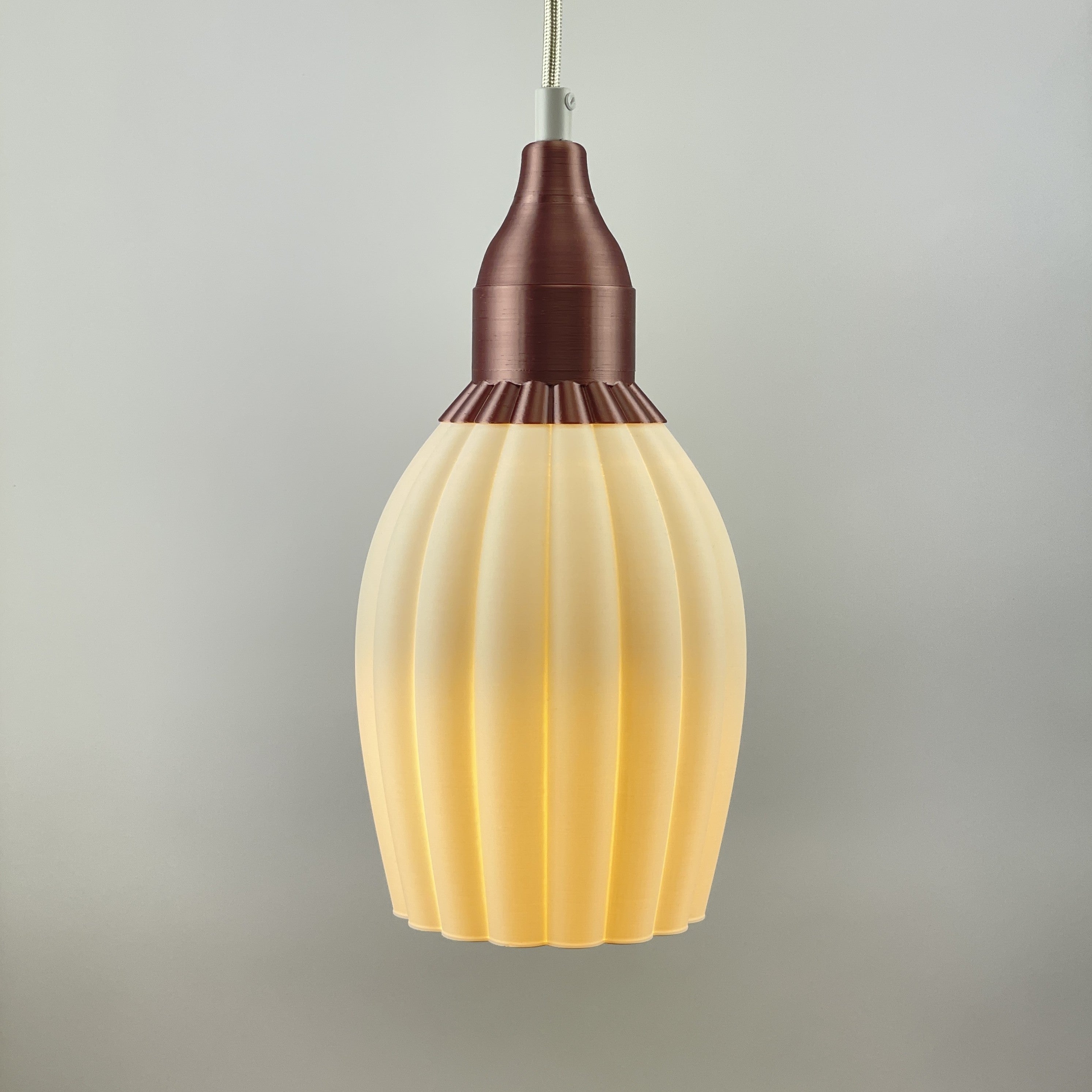 Art Deco Tulp pendant – matt white solid 