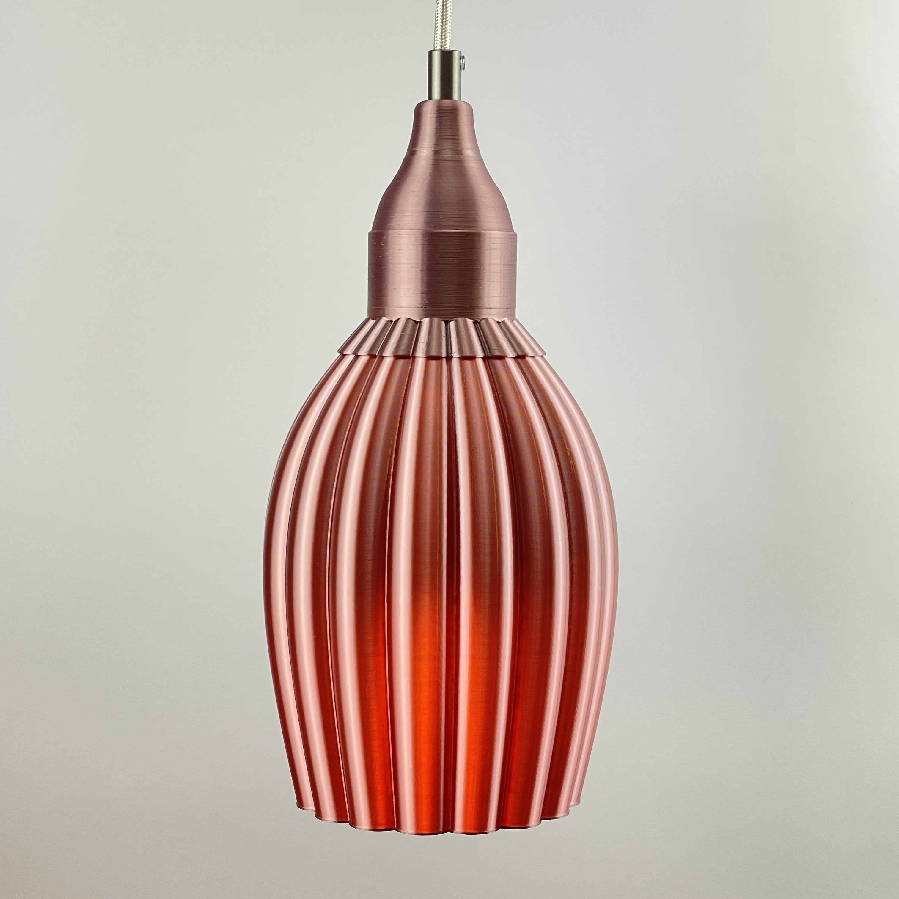 Art Deco Tulp pendant – rose gold metallic solid 