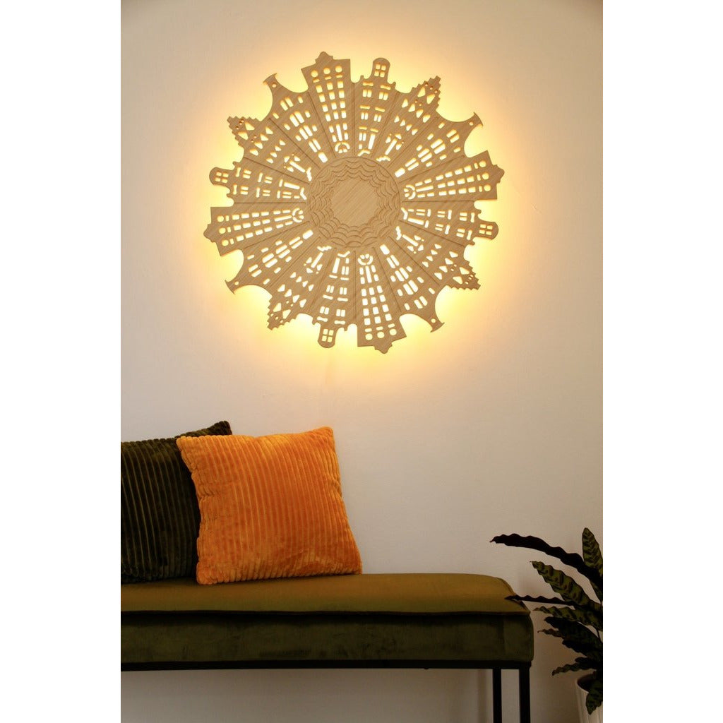 KuvaLight Langs de Grachten Wandlamp - Geborsteld Aluminium