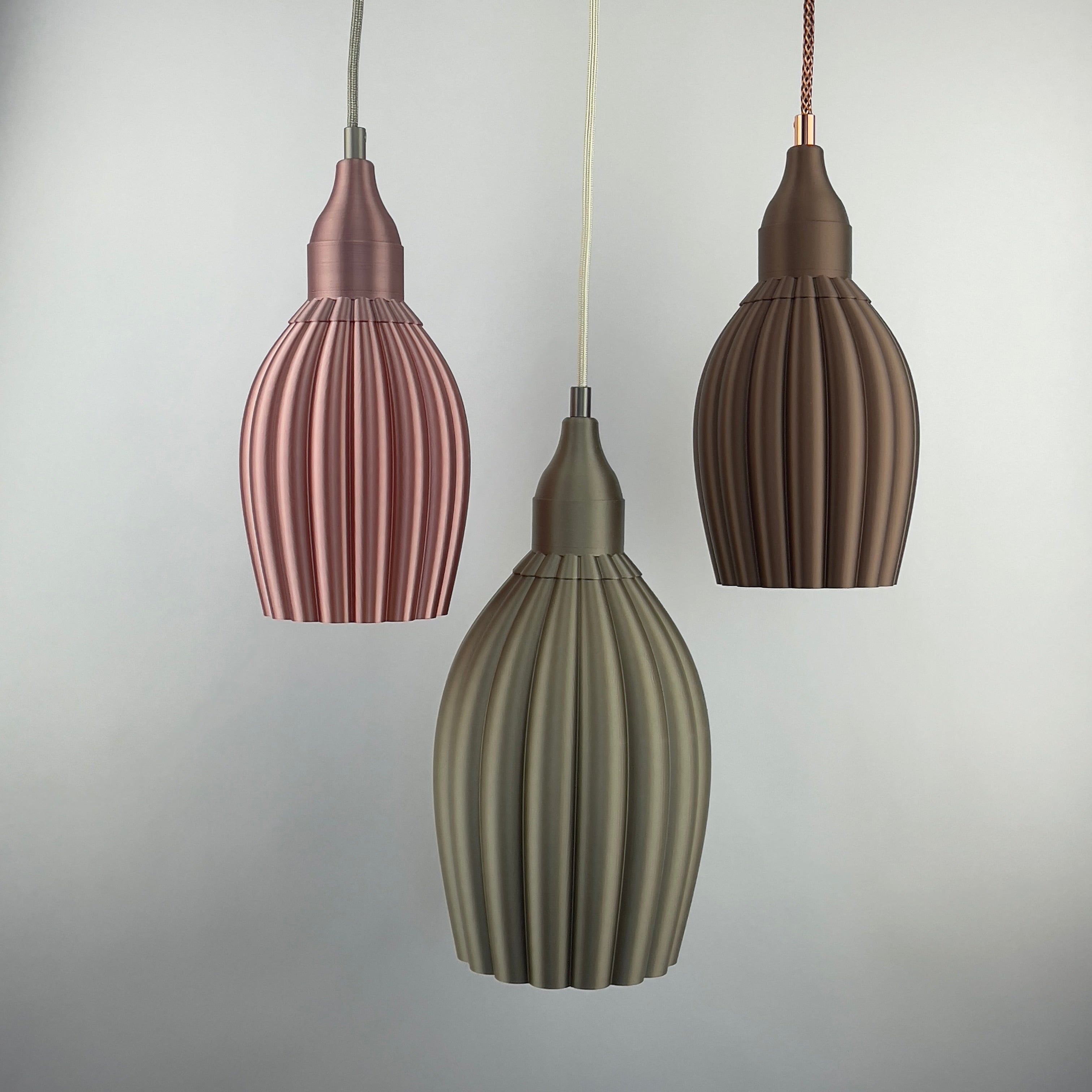KuvaLight Art Deco Tulp Pendant Light Copper-Brown Combination-Metallic