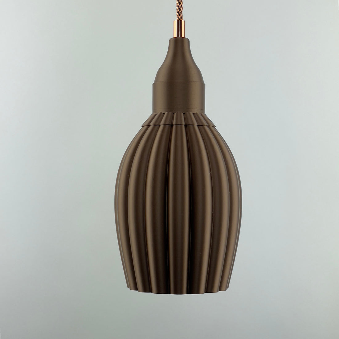 KuvaLight Art Deco Tulp Hanglamp Bruinkoper Metallic Combinatie