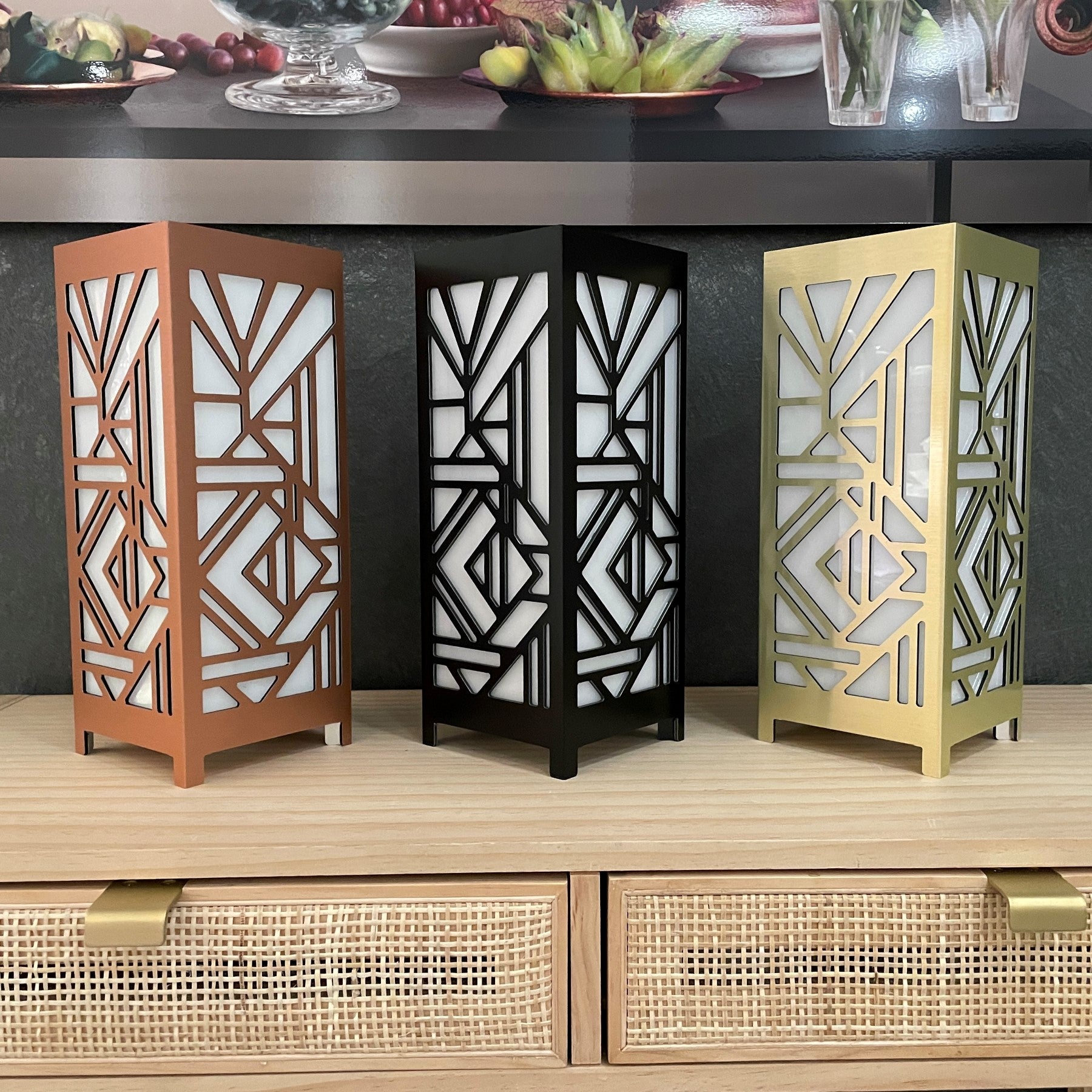 KuvaLight Art Deco Table Lamp- Brushed Copper