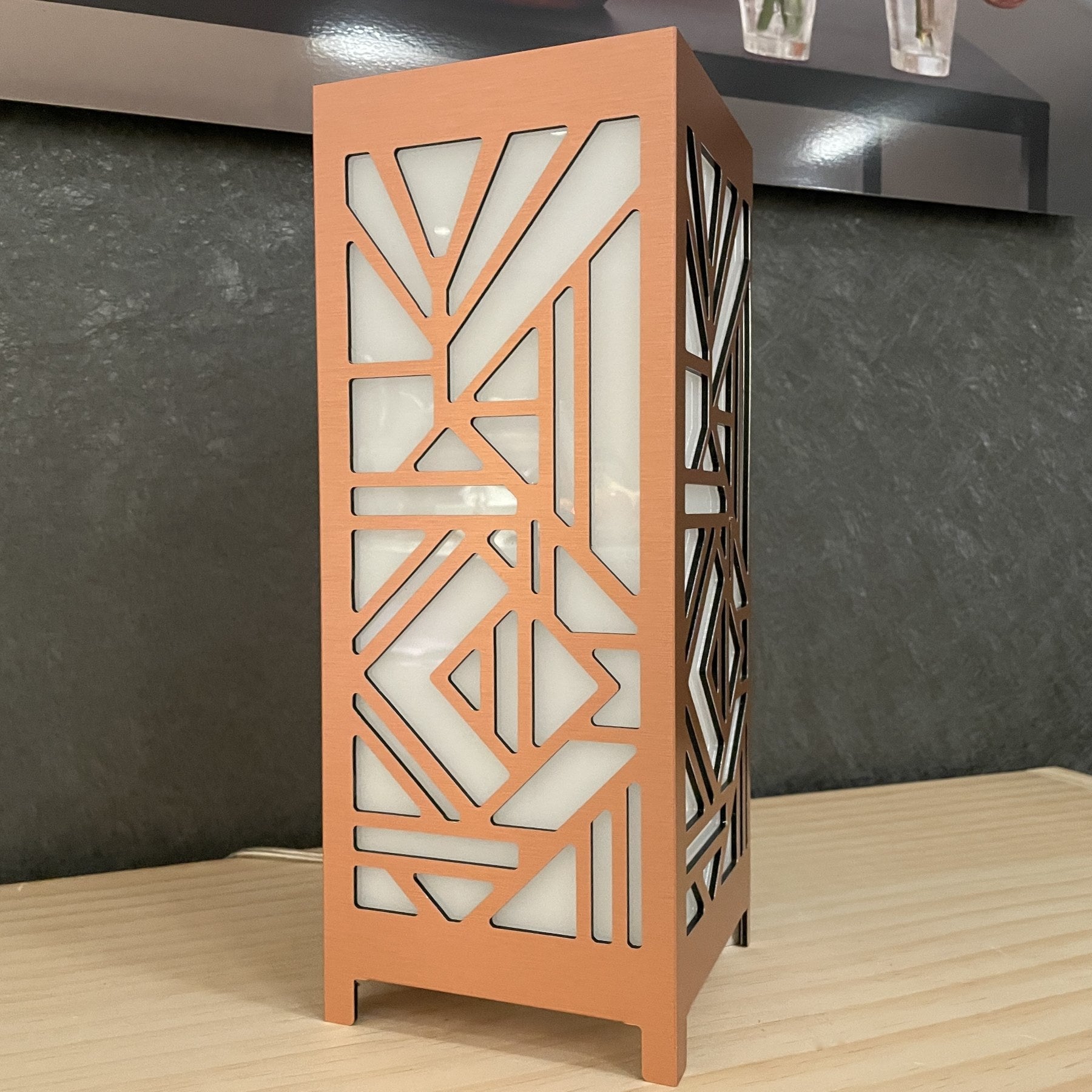 KuvaLight Art Deco Table Lamp- Brushed Copper