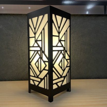 Tafellamp Art Deco - mat zwart