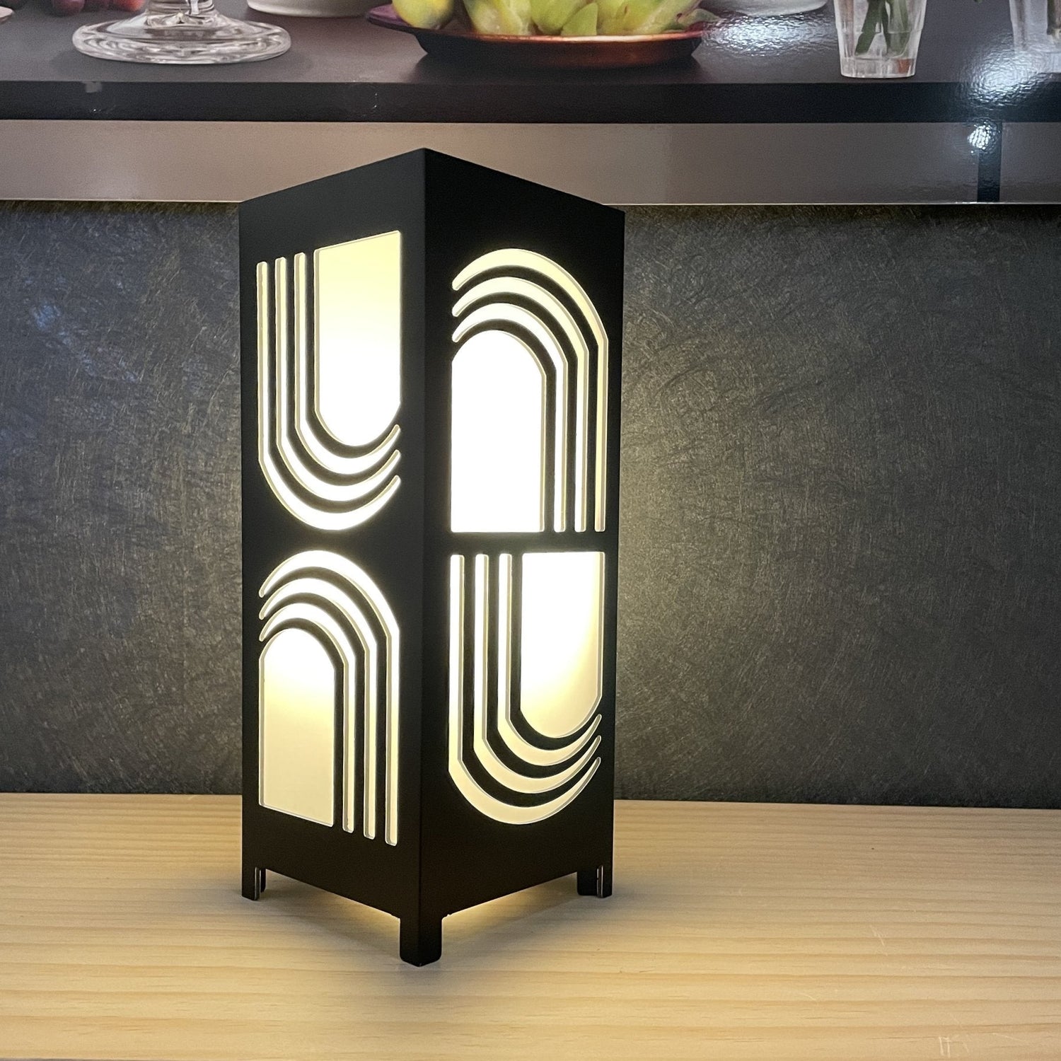 Table Lamp Retro - Piano Black