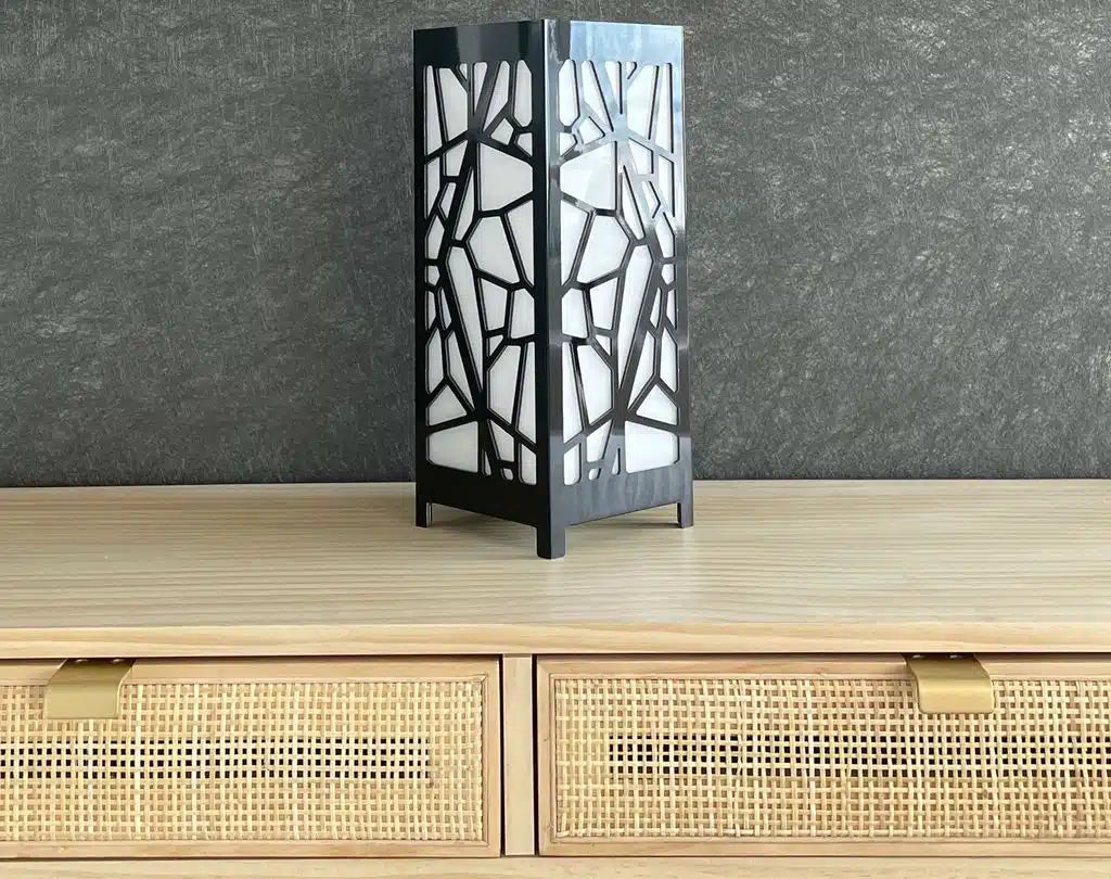 Black mosaic online table lamp
