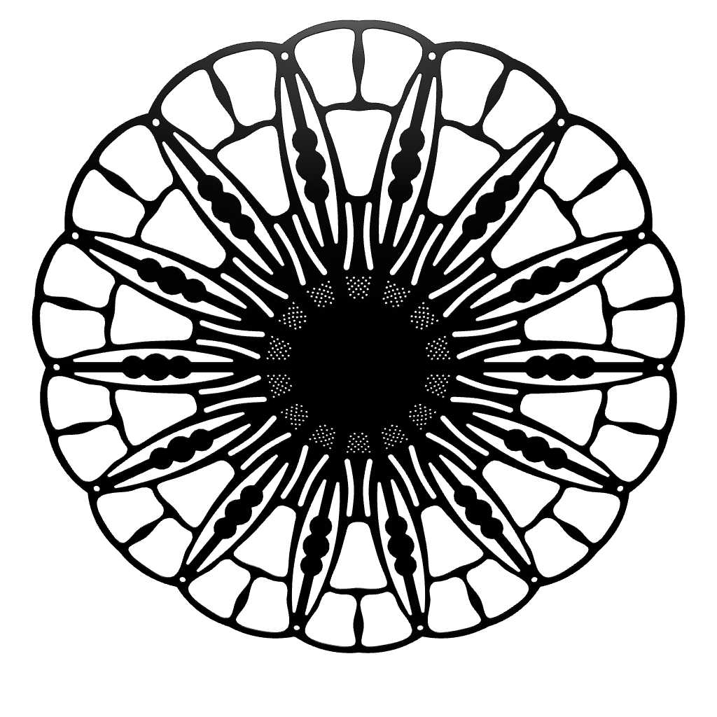 3D model of KuvaLight Anemone wall lamp in matt black finish, ⌀ 115 cm, viewable in AR to visualize in your own space.