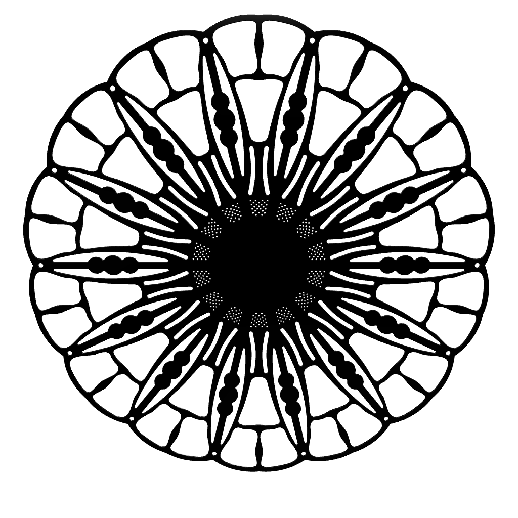 3D model of KuvaLight Anemone wall lamp in piano glossy black finish, ⌀ 115 cm, viewable in AR to visualize in your own space.