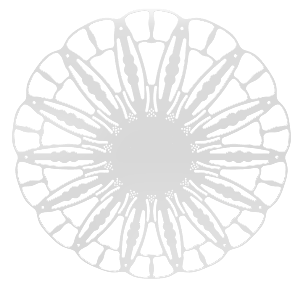 3D model of KuvaLight Anemone wall lamp in white finish, ⌀ 80 cm, viewable in AR to visualize in your own space.