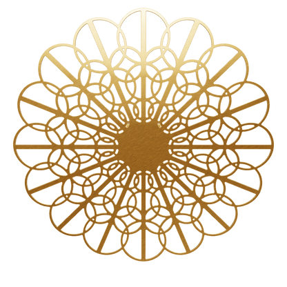 3D model of KuvaLight Braga wall lamp in Brushed Gold, 115 cm diameter. Viewable in Augmented Reality.