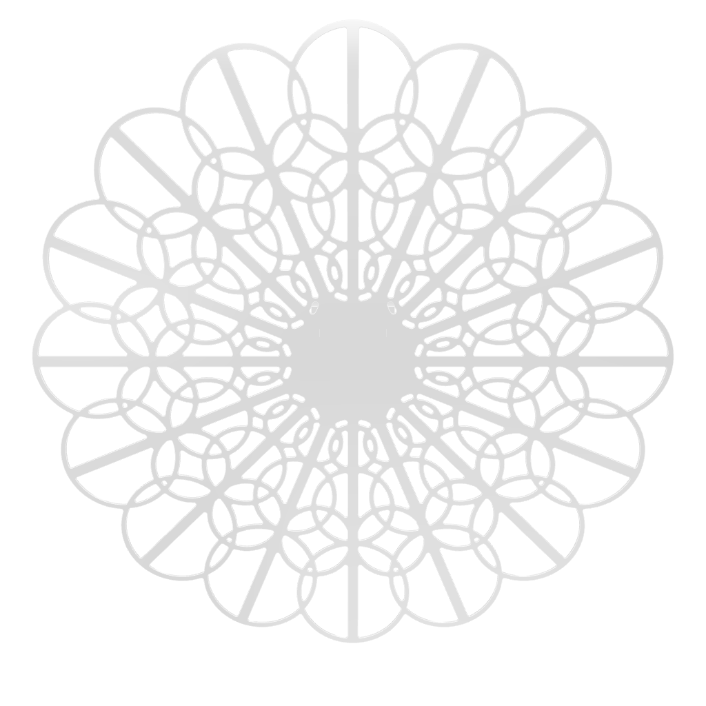 3D model of KuvaLight Braga wall lamp in White, 115 cm diameter. Viewable in Augmented Reality.