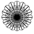 3D model of KuvaLight Braga wall lamp in Matt Black, 115 cm diameter. Viewable in Augmented Reality.