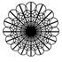 3D model of KuvaLight Braga wall lamp in glossy Black, 115 cm diameter. Viewable in Augmented Reality.