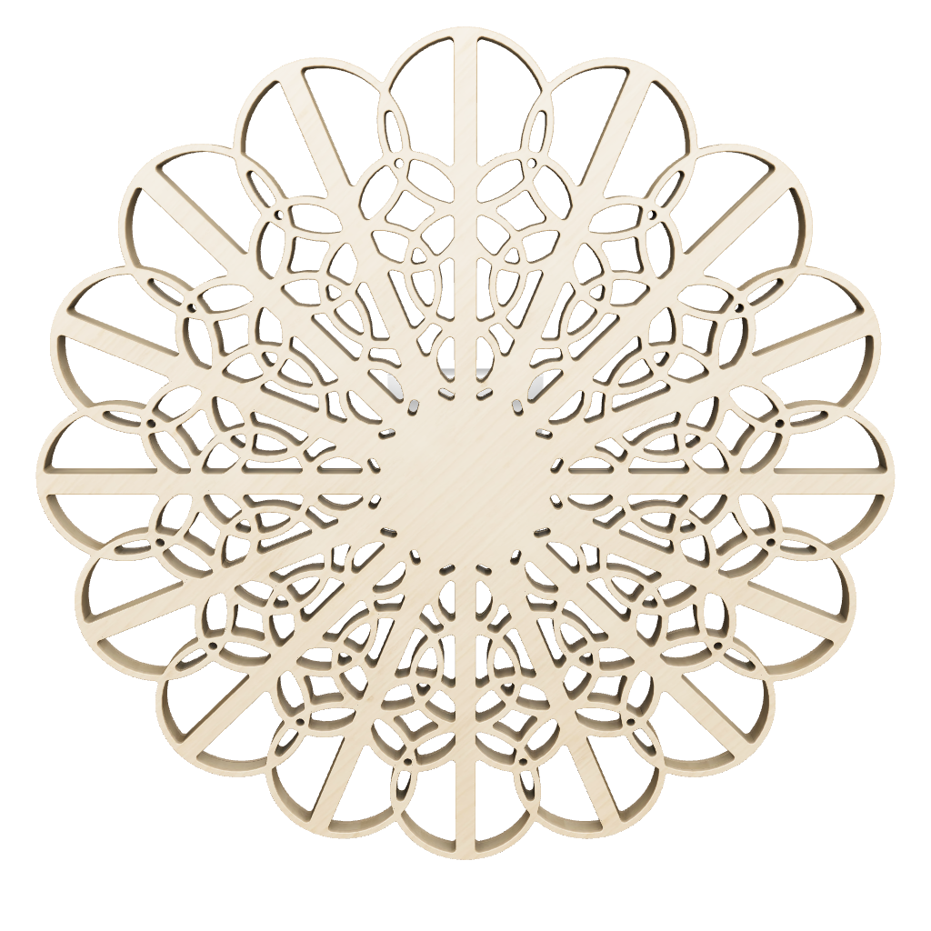 3D model of KuvaLight Braga wall lamp in Bamboo, 80 cm diameter. Viewable in Augmented Reality.