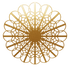 3D model of KuvaLight Braga wall lamp in Brushed Gold, 80 cm diameter. Viewable in Augmented Reality.
