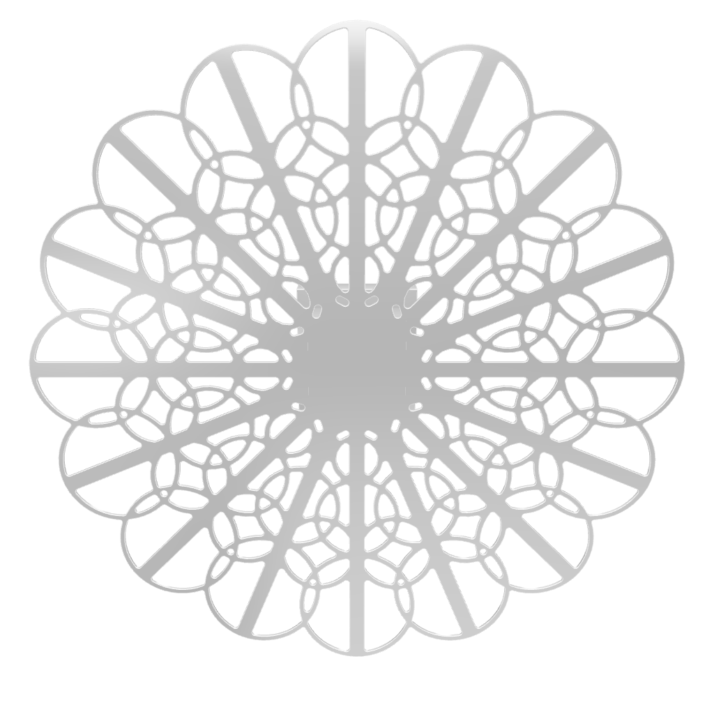 3D model of KuvaLight Braga wall lamp in White, 80 cm diameter. Viewable in Augmented Reality.