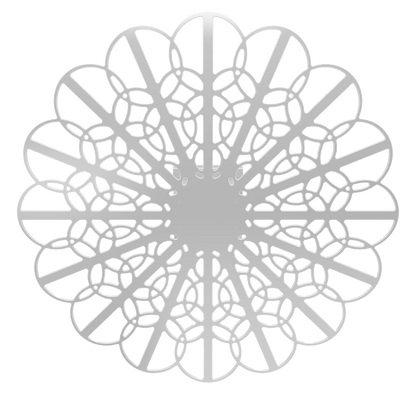 3D model of KuvaLight Braga wall lamp in White, 80 cm diameter. Viewable in Augmented Reality.
