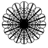 3D model of KuvaLight Braga wall lamp in Matt Black, 80 cm diameter. Viewable in Augmented Reality.
