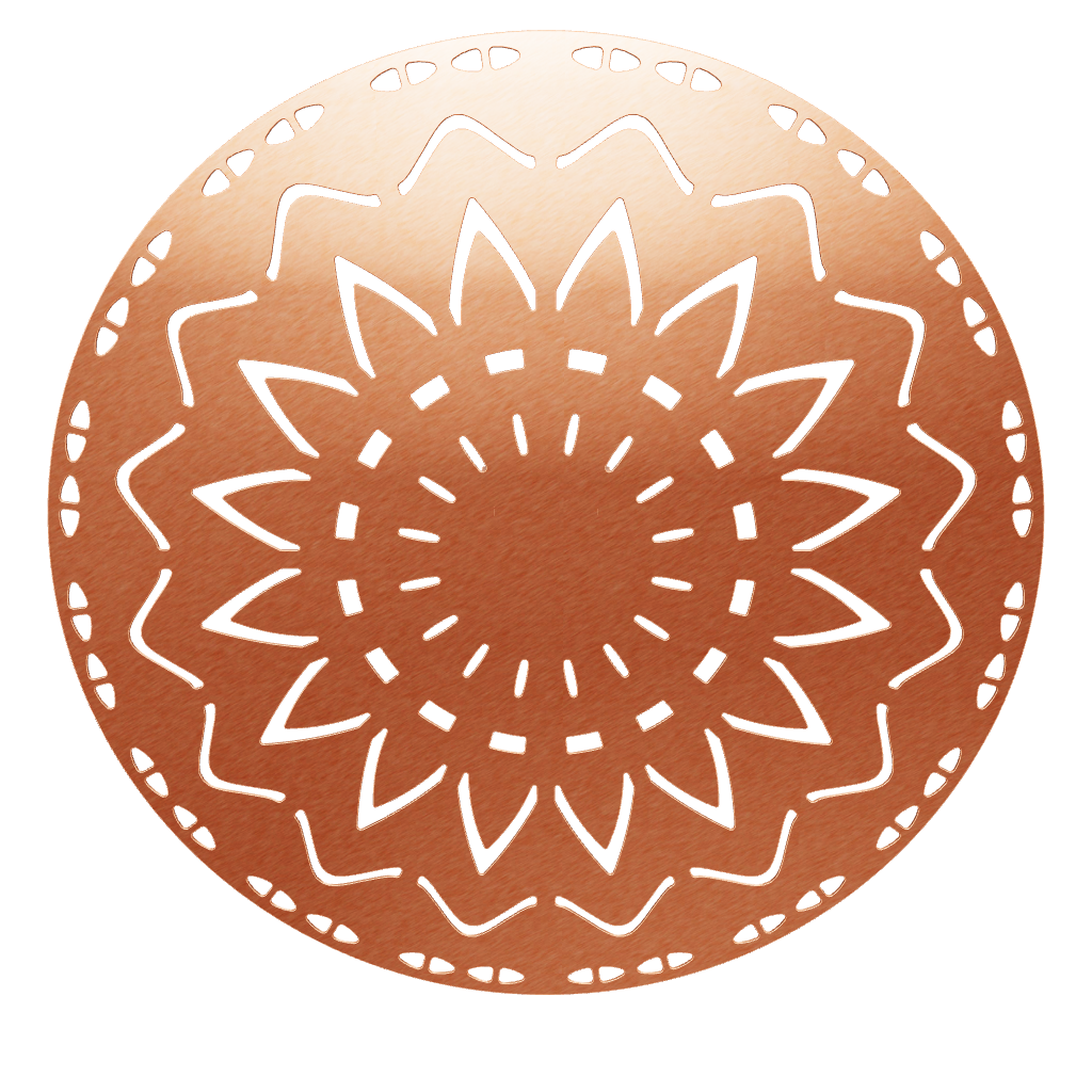 3D model of the KuvaLight New Beginning wall lamp in brushed copper, 115 cm. View in your space with Augmented Reality.